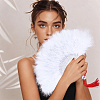 Plastic & Feather Folding Fan AJEW-WH20130-171A-6