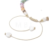 Natural Freshwater Shell & Mixed Gemstone Braided Bead Bracelets for Women BJEW-JB12717-5