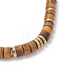 Natural Tiger Eye Beads Stretch Bracelet for Women BJEW-JB13215-03-4