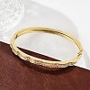 Brass Micro Pave Clear Cubic Zirconia Hinged Bangles for Women BJEW-K274-07G-2