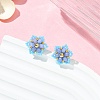 Natural Malaysia Jade Stud Earrings EJEW-MZ00742-02-1
