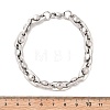 304 Stainless Steel Oval Link Chain Bracelets for Women Men BJEW-F488-29P-5