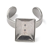304 Stainless Steel Cuff Ring Findings STAS-B126-08P-2