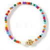Colorful Round Glass Seed Bead Stretch Bracelets AO5283-2-1