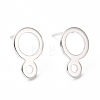 201 Stainless Steel Stud Earring Findings STAS-K241-21S-1