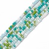 Electroplate Glass Beads Strands EGLA-S192-001A-B10-1