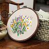 DIY Flower Pattern Linen Embroidery Hanging Ornament Kits PW22070187740-1