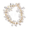 Electroplated Natural Quartz Crystal Beads Strands G-F800-F11-A-2