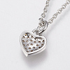 Brass Cubic Zirconia Pendant Necklaces LS-NJEW-H479-04P-2