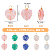 2 Sets 5 Styles Natural & Synthetic Mixed Stone Pendants FIND-FH0005-65-2