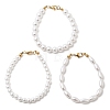 Plastic Pearl Beaded Bracelets for Women BJEW-L716-01G-4