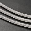 Natural Frosted Angolan Clear Quartz Beads Strands G-P575-B46-4x2mm-4