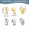 40Pcs 2 Colors 304 Stainless Steel Clip-on Earring Findings STAS-SC0004-26-2