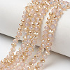 Electroplate Glass Beads Strands EGLA-A034-J8mm-K01-1