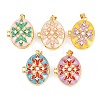 Brass Locket Pendants KK-D232-08G-1
