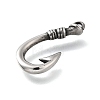 Non-Tarnish 304 Stainless Steel Hook Clasps STAS-C109-04AS-2