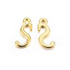 Golden Plated Alloy Letter Pendants LS-PALLOY-J718-01G-S-1