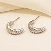 Stylish Irregular Stainless Steel Half Hoop Stud Earrings for Women CF3363-3-1