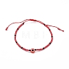 Adjustable Round Glass Seed Beaded Bracelet BJEW-JB06645-2