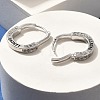 Brass Cubic Zirconia Hoop Earrings EJEW-M048-07P-3