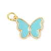 Brass Enamel Pendants KK-B114-16G-03-1