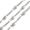 304 Stainless Steel Faceted Rectangle Link Chains CHS-E012-03P-1