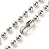 304 Stainless Steel Ball Chains Necklace for Women NJEW-JN03892-01-4