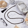 Adjustable Black Imitation Leather Bag Straps PURS-CL0001-55B-4