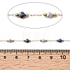 Handmade Natural Lapis Lazuli & Synthetic Howlite & 316 Stainless Steel Round Link Chains CHS-L033-07G-03-2