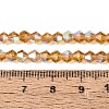 AB Color Plated Transparent Glass Beads Strands GLAA-G127-01-02P-2