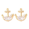 Brass Micro Pave Cubic Zirconia Pendants KK-A284-05G-1