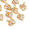 SHEGRACE Valentine's Day Brass Clear Cubic Zirconia Charms XGRQ3P465-595G-1