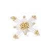 Glass Beaded Pendants PALLOY-MZ01161-03-4