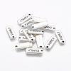 Tibetan Style Alloy Rectangle with Word Family Pendants TIBEP-Q043-057-RS-1