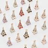  36Pcs 6 Colors Alloy Enamel Pendants ENAM-NB0001-94-5