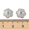 Brass Micro Pave Clear Cubic Zirconia Bead Caps KK-V015-33P-2