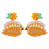 Alloy Enamel Dangle Stud Earrings FS-WG6CE38-15-1
