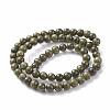 Natural Green Jade Dyed Round Beads Strands JBS053-12MM-41-2