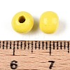 Spray Painted Round Natural Schima Wood Beads WOOD-A018-6mm-04-3