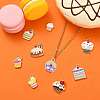 45Pcs 9 Styles Alloy Enamel Pendants ENAM-CJ0003-96-6