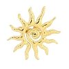 Ion Plating(IP) Textured Sun 304 Stainless Steel Adjustable Rings for Women X-RJEW-H231-01G-2