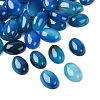 Dyed Oval Natural Blue Agate Cabochons X-G-K020-18x13mm-08-1