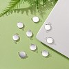 201 Stainless Steel Cabochon Connector Settings X-STAS-F191-15S-D-5