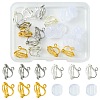 12Pcs 3 Colors Brass Clip-on Earring Findings KK-FS0001-28-1