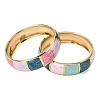 304 Stainless Steel Enamel Bangles for Women BJEW-D408-38G-2