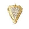 Rack Plating Brass Micro Pave Cubic Zirconia Pendants KK-P279-05B-G-1