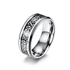 Titanium Steel Triquetra/Trinity Knot Finger Rings for Men Women PW-WG54165-01-1