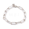 Brass Paperclip Chain Bracelets LS-BJEW-H537-10AS-1