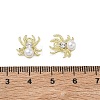 Alloy & ABS Plastic Pearl & Rhinestone Pendants Spider Charms PL-CBA5609-02G-B-3