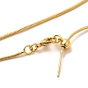 1mm Rack Plating Brass Snake Chain Adjustable Slider Necklaces for Women Men MAK-L044-38G-2